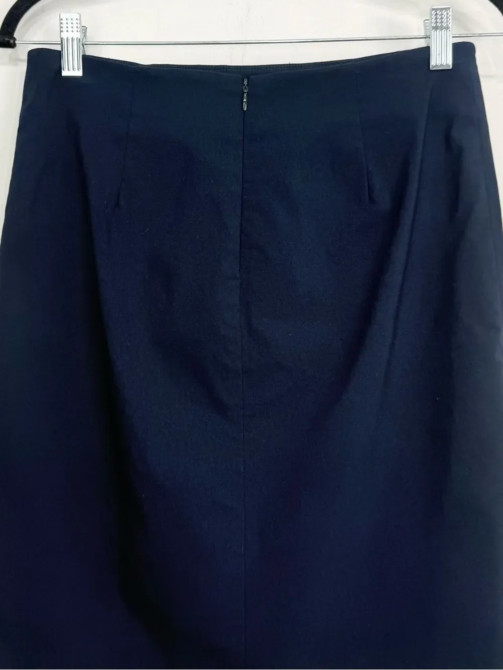 J. McLaughlin SERINA Navy Blue Sailor Button Side Nautical Preppy Pencil Skirt